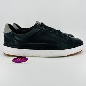 Kizik Men's Vegas Black Leather Slip On Hands Free Sneakers Size 8 Wide (EE)